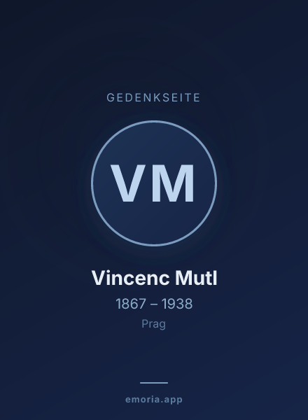Gedenkportrait von Vincenc Mutl
