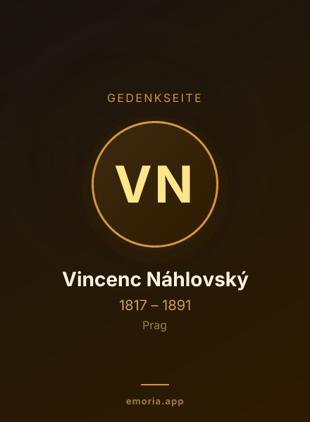 Gedenkportrait von Vincenc Náhlovský