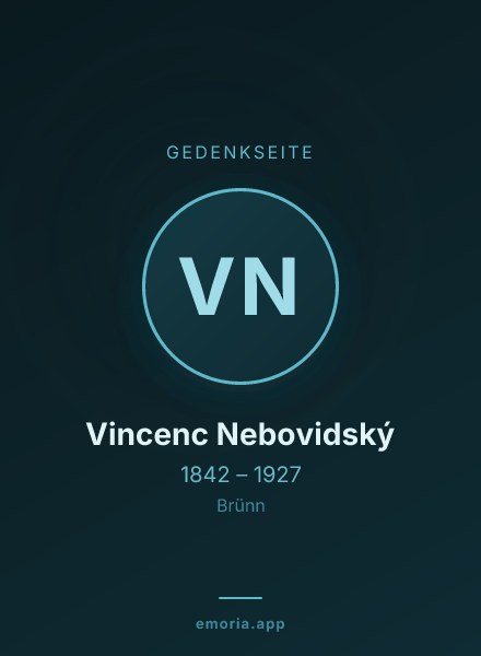 Gedenkportrait von Vincenc Nebovidský