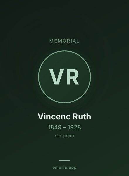 Memorial portrait of Vincenc Ruth