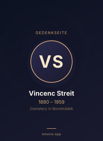 Gedenkportrait von Vincenc Streit