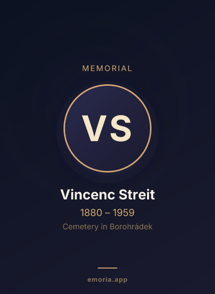 Memorial portrait of Vincenc Streit