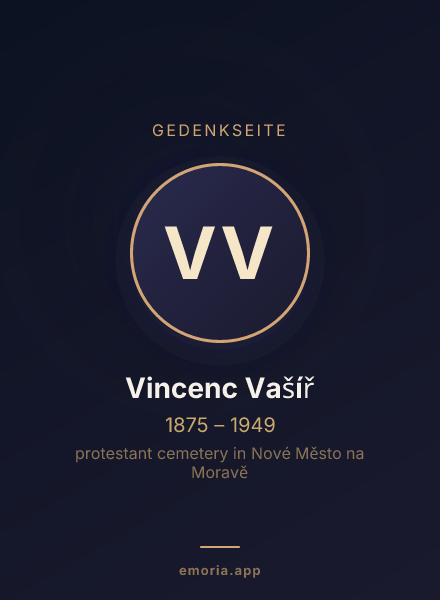 Gedenkportrait von Vincenc Vašíř