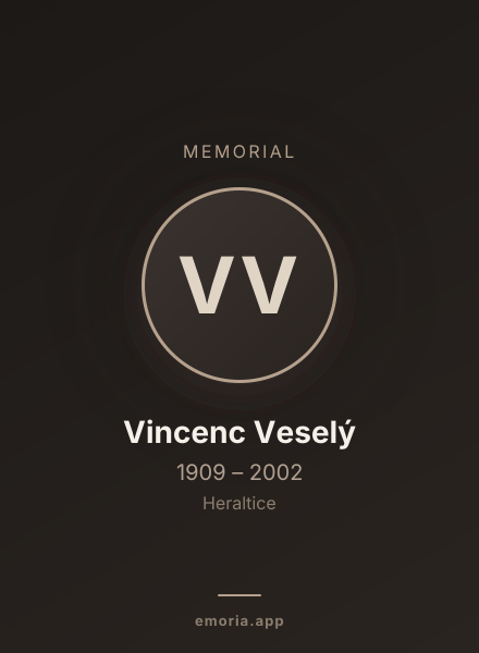 Memorial portrait of Vincenc Veselý
