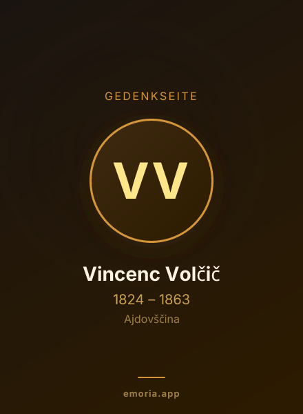 Gedenkportrait von Vincenc Volčič