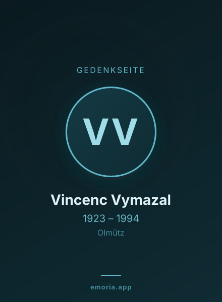 Gedenkportrait von Vincenc Vymazal