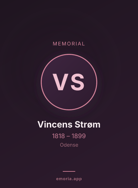 Memorial portrait of Vincens Strøm