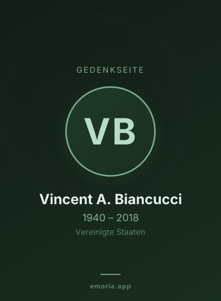Gedenkportrait von Vincent A. Biancucci