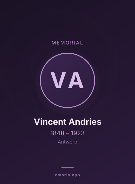 Memorial portrait of Vincent Andries