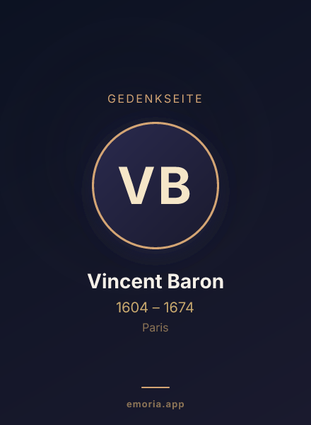 Gedenkportrait von Vincent Baron