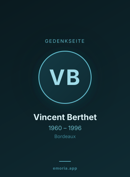 Gedenkportrait von Vincent Berthet