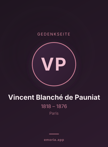 Gedenkportrait von Vincent Blanché de Pauniat