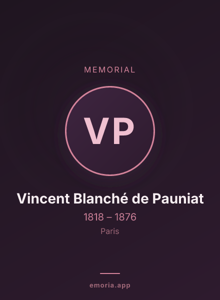 Memorial portrait of Vincent Blanché de Pauniat
