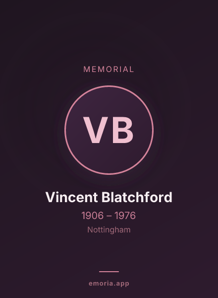 Memorial portrait of Vincent Blatchford