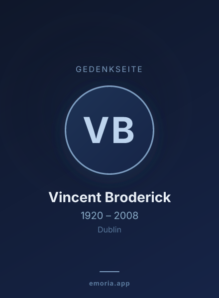 Gedenkportrait von Vincent Broderick
