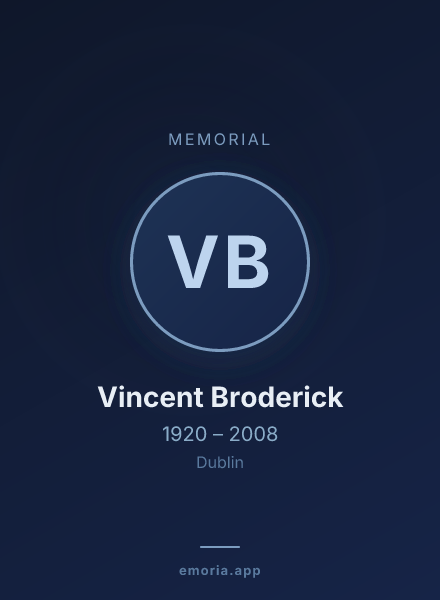 Memorial portrait of Vincent Broderick