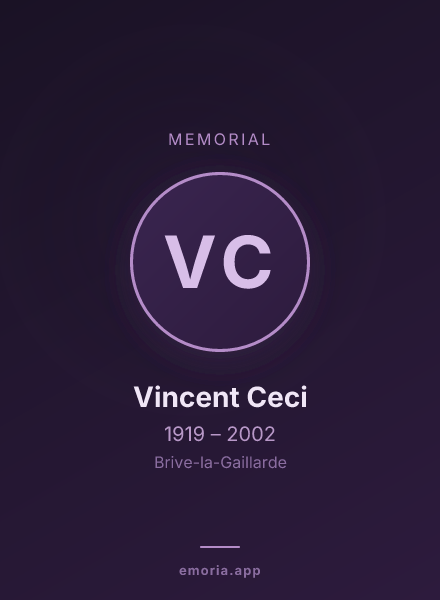 Memorial portrait of Vincent Ceci