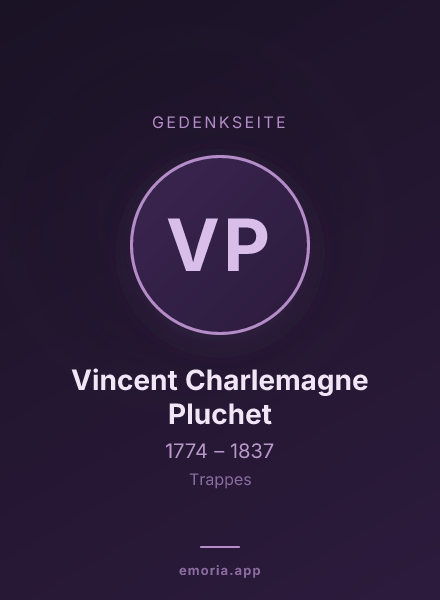 Gedenkportrait von Vincent Charlemagne Pluchet