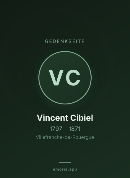 Gedenkportrait von Vincent Cibiel
