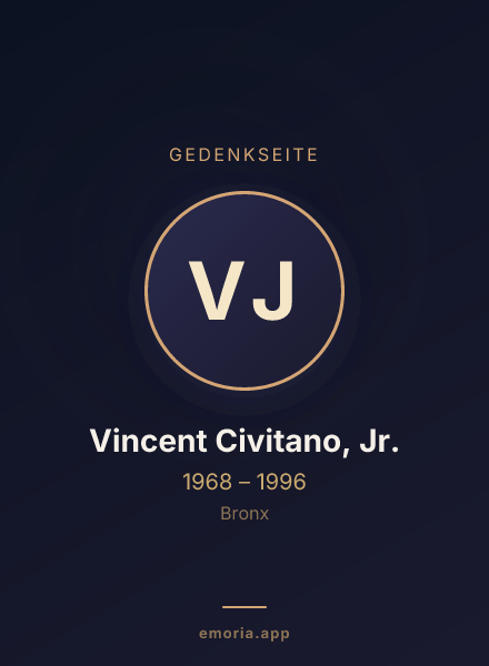 Gedenkportrait von Vincent Civitano, Jr.