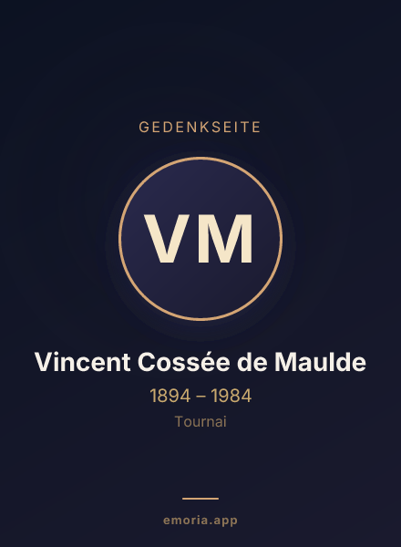 Gedenkportrait von Vincent Cossée de Maulde