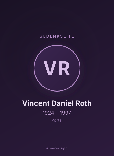 Gedenkportrait von Vincent Daniel Roth