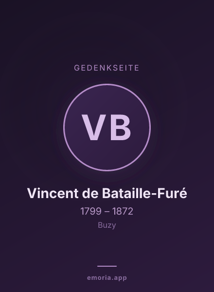 Gedenkportrait von Vincent de Bataille-Furé