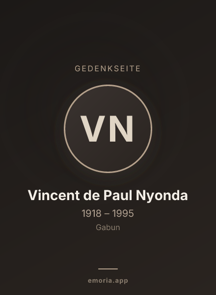 Gedenkportrait von Vincent de Paul Nyonda
