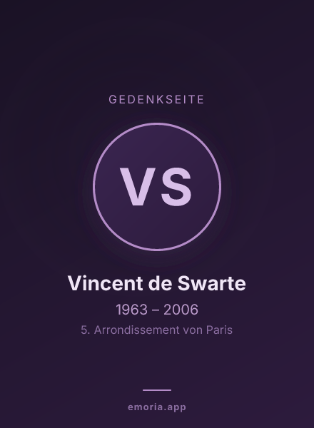 Gedenkportrait von Vincent de Swarte