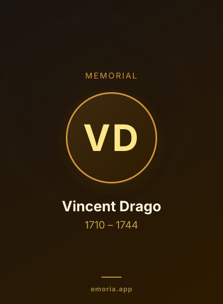 Memorial portrait of Vincent Drago