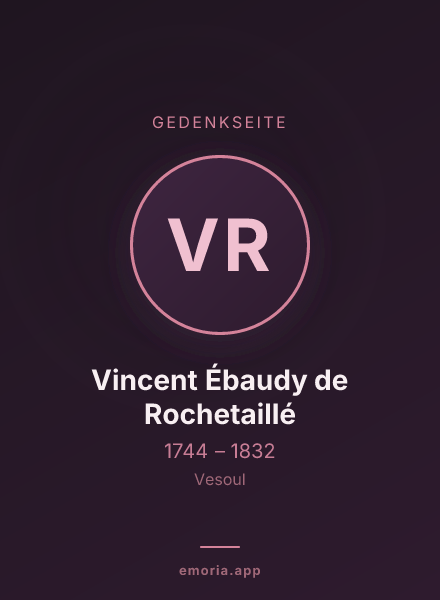 Gedenkportrait von Vincent Ébaudy de Rochetaillé