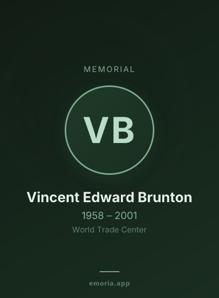 Memorial portrait of Vincent Edward Brunton