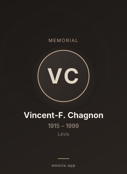 Memorial portrait of Vincent-F. Chagnon