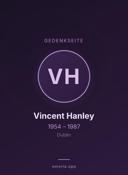 Gedenkportrait von Vincent Hanley