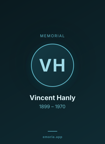 Memorial portrait of Vincent Hanly