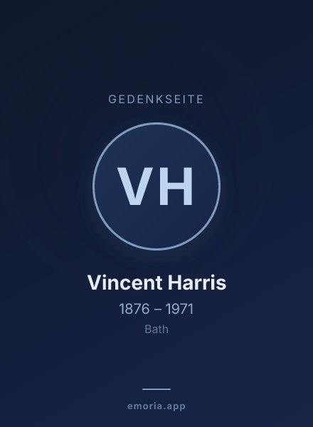Gedenkportrait von Vincent Harris
