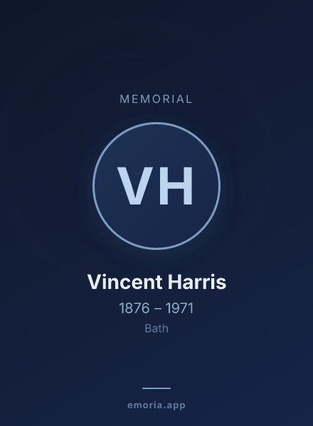 Memorial portrait of Vincent Harris
