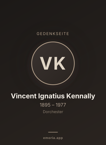 Gedenkportrait von Vincent Ignatius Kennally