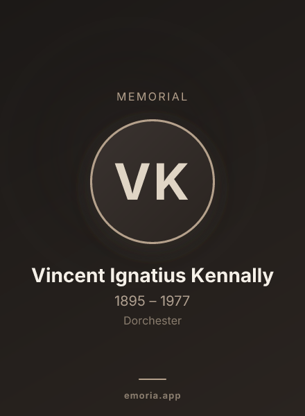 Memorial portrait of Vincent Ignatius Kennally