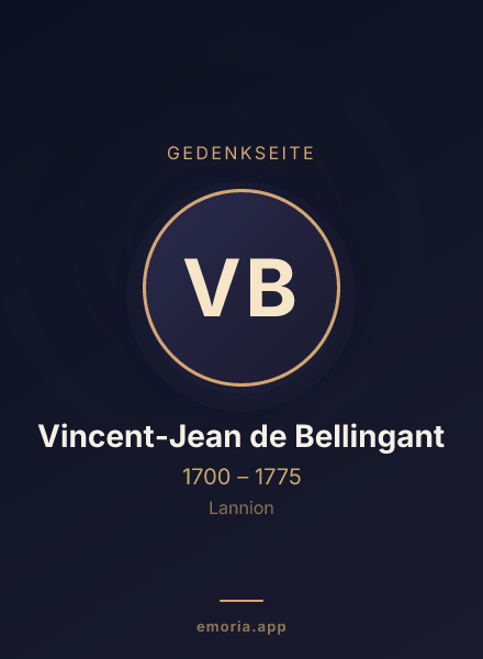 Gedenkportrait von Vincent-Jean de Bellingant
