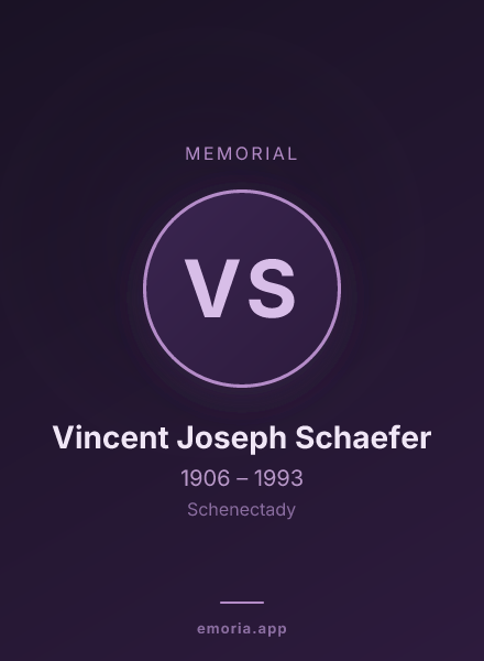 Memorial portrait of Vincent Joseph Schaefer