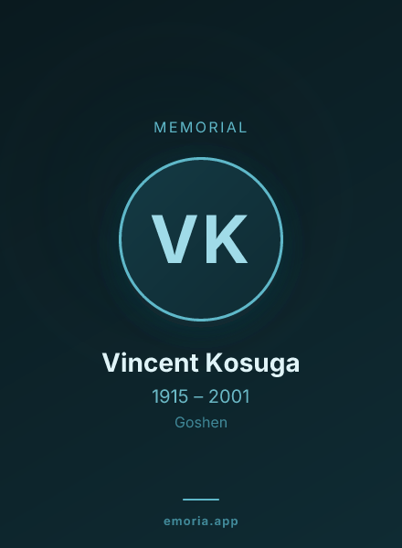 Memorial portrait of Vincent Kosuga
