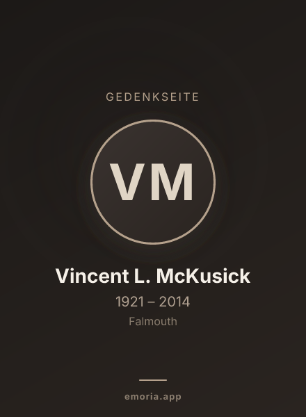 Gedenkportrait von Vincent L. McKusick