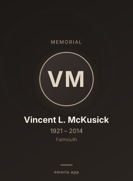 Memorial portrait of Vincent L. McKusick