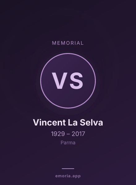 Memorial portrait of Vincent La Selva