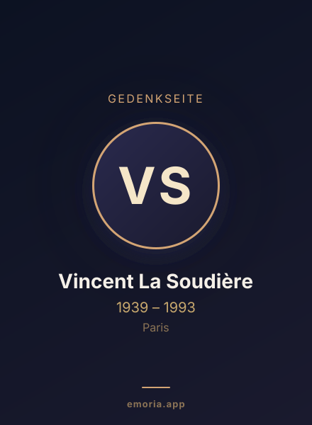 Gedenkportrait von Vincent La Soudière