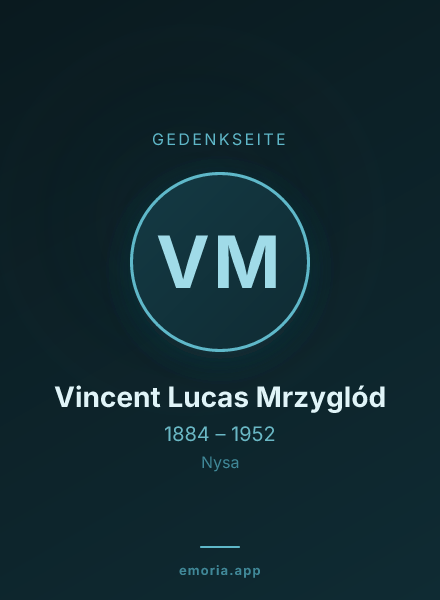 Gedenkportrait von Vincent Lucas Mrzyglód