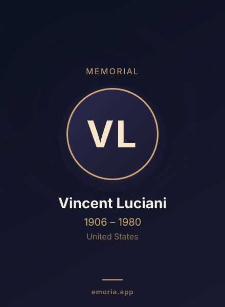Memorial portrait of Vincent Luciani