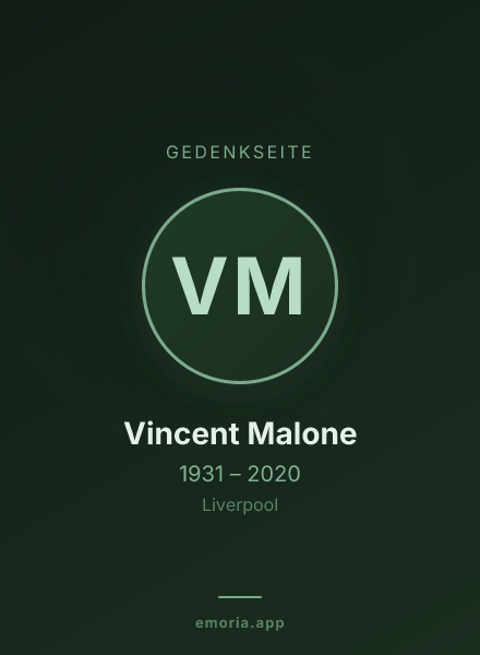 Gedenkportrait von Vincent Malone