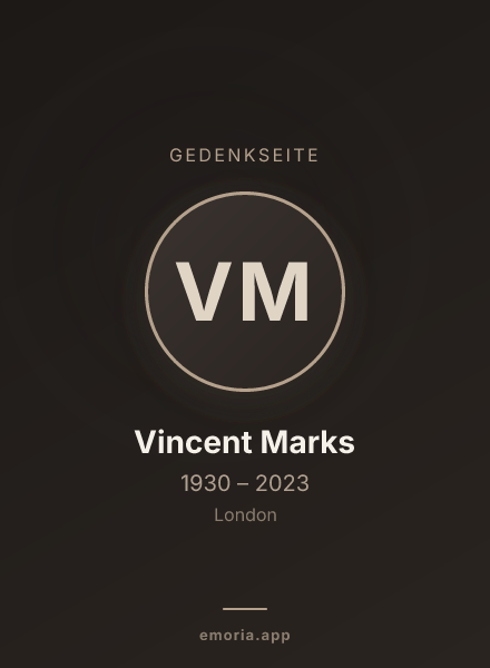 Gedenkportrait von Vincent Marks